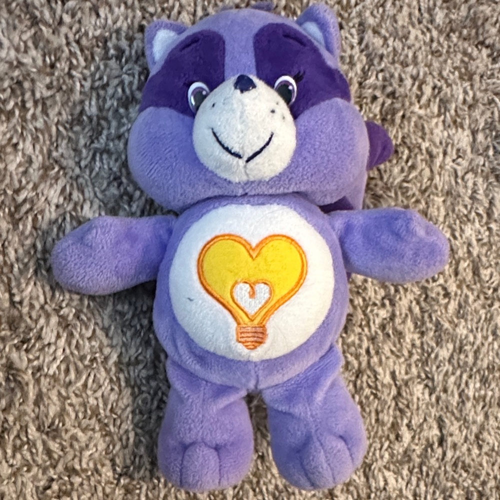 Care Bears Purple Plush with Heart Light